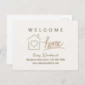 Willkommen Zuhause Real Anwesen Einfach sauber Min Postkarte (Vorne/Hinten)