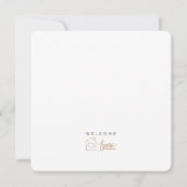 Willkommen Zuhause Realtor Glückwunsch Minimalisti (Rückseite)