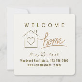 Willkommen Zuhause Realtor Glückwunsch Minimalisti (Vorderseite)