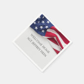 Willkommen Zuhause USA-Flagge Militär-Party Serviette (Ecke)