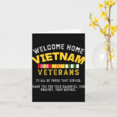 Willkommen Zuhause Vietnam Veterans - Old Man Viet Karte (Gelbe Blume)