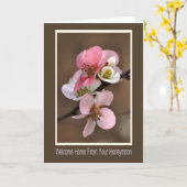 Willkommen Zuhause von Ihrer Flitterwoche Karte (Gelbe Blume)