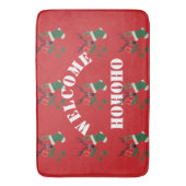 Willkommen Zuhause zu Weihnachten Badematte (Vorderseite Vertikal)