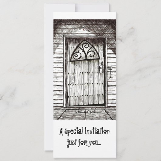 Willkommen zum Abendessen Einladung (Vorderseite)