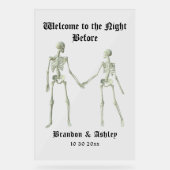 Willkommen zum Abendessen vor der Probe Acrylschild (Vorderseite)