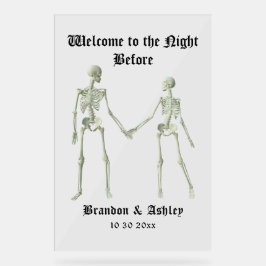 Willkommen zum Abendessen vor der Probe Acrylschild