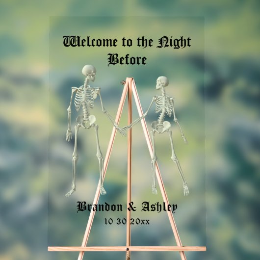 Willkommen zum Abendessen vor der Probe Acrylschild (Neutral)