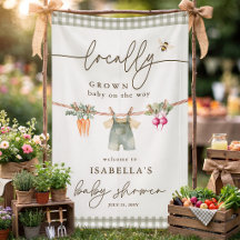 Willkommen zum Babyshower auf dem Locally Grown Ba