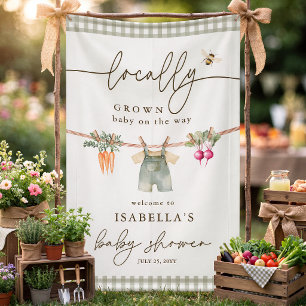 Willkommen zum Babyshower auf dem Locally Grown Ba Banner