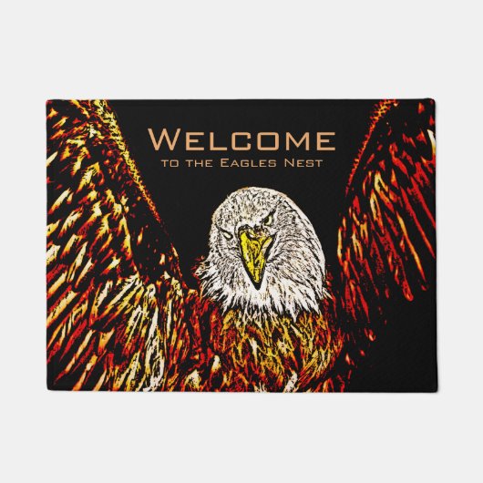 Willkommen zum Eagles-Nest, Weißkopfseeadler Fußmatte (Vorderseite)