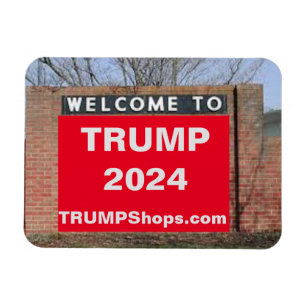 WILLKOMMEN ZUM flexiblen Magneten TRUMP 2024 Magnet