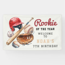 Willkommen zum Geburtstag mit Vintage-Baseball-Aus