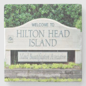 Willkommen zum Hilton- Head Steinuntersetzer (Vorderseite)