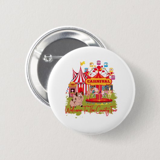 Willkommen zum Landkreis angemessen - Karneval Button (Vorne & Hinten)