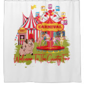 Willkommen zum Landkreis angemessen - Karneval Duschvorhang (Vorderseite)