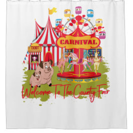 Willkommen zum Landkreis angemessen - Karneval Duschvorhang