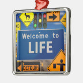 WILLKOMMEN ZUM LEBEN ORNAMENT AUS METALL (Links)