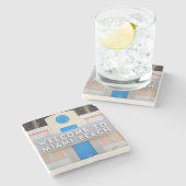 Willkommen zum Miami Beachzeichen Steinuntersetzer (Seitenansicht)