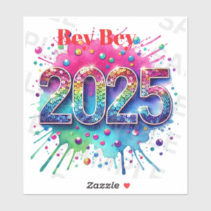 Willkommen zum Neujahrs-Stickerdesign Aufkleber