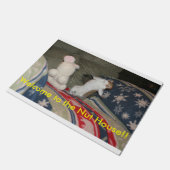 Willkommen zum Nuss-Haus Spunky Fußmatte (Schrägansicht)