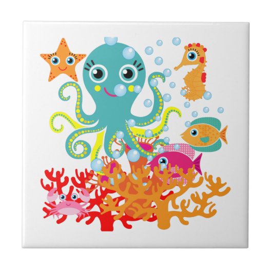 Willkommen zum Ozean Fliese (Vorderseite)