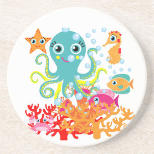 Willkommen zum Ozean Getränkeuntersetzer