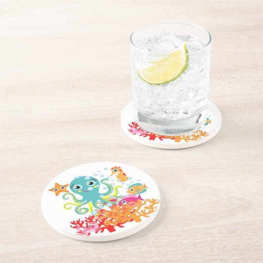 Willkommen zum Ozean Getränkeuntersetzer (Seite)