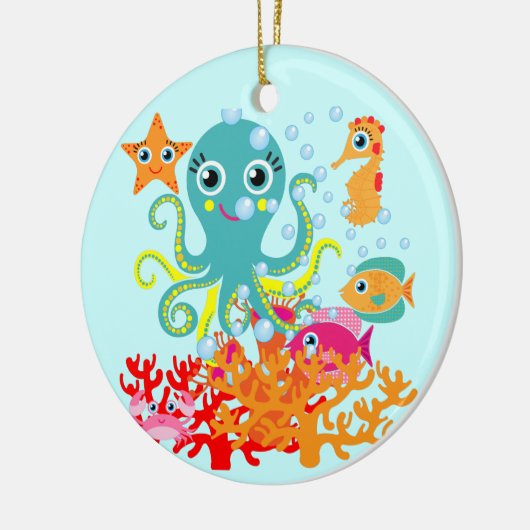 Willkommen zum Ozean Keramik Ornament (Links)