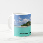 Willkommen zum Paradies! Kaffeetasse (Vorderseite Links)