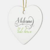 Willkommen zum See-Haus Keramikornament (Links)