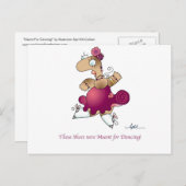 WILLKOMMEN ZUM TANZEN! Postkarte bis April McCallu (Vorne/Hinten)