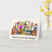 Willkommen zum Team-Name-Cartoon Karte (Gelbe Blume)