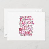 Willkommen zum WeltBaby Postkarte (Vorne/Hinten)