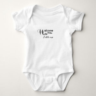 Willkommen zum Weltkleinen Baby Jersey Baby Strampler