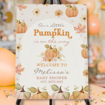 Willkommen zur Baby Shower 'Unser kleiner Kürbis H