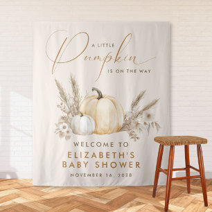 Willkommen zur Babyparty 'Kleiner Kürbis' Wandteppich