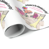 Willkommen zur Bauchhöhle! Geschenkpapier (Rolleneckpunkt)