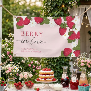 Willkommen zur Erdbeer-Hochzeitsdusche "Berry in L Banner