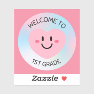 Willkommen zur ersten Klasse zurück zu den Schulpf Aufkleber