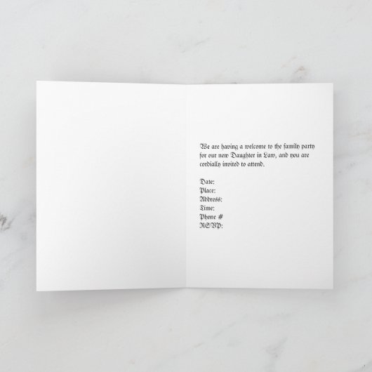 Willkommen zur Familien-Party Einladung (Innenseite)