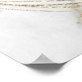 Willkommen zur Hochzeit Verlobung Gold Marmor Poster (Ecke)