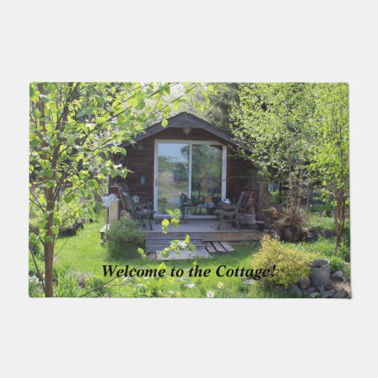 Willkommen zur Hütte! Fußmatte (Vorderseite)