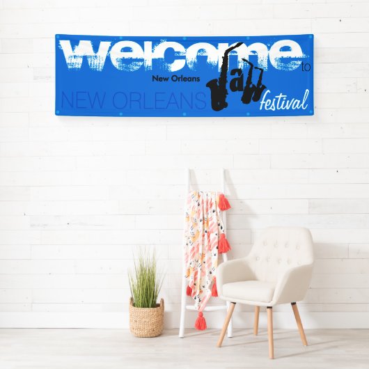 Willkommen zur Jazz-Festival-Fahne Banner (Insitu)