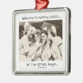 Willkommen zur Krankenpflege-Schule - lassen Sie Silbernes Ornament (Links)