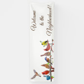 Willkommen zur Nachbarschafts-Fahne Banner (Vertikal)