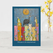 Willkommen zur Nachbarschaftskarte mit Text Karte (Gelbe Blume)