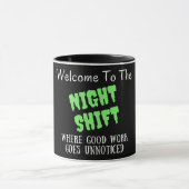 Willkommen zur Nachtschicht Tasse (Zentrum)