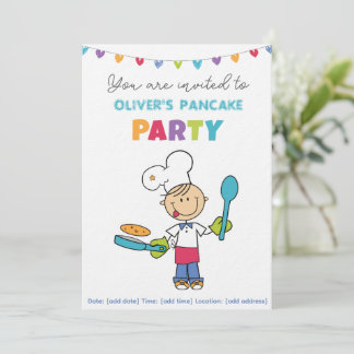 Willkommen zur Pfannkuchen-Party-Einladung Einladung