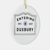 Willkommen zur Stadt von Duxbury MA Keramik Ornament (Rechts)
