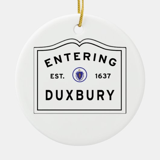 Willkommen zur Stadt von Duxbury MA Keramik Ornament (Vorne)